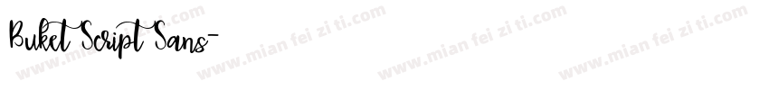 Buket Script Sans字体转换
